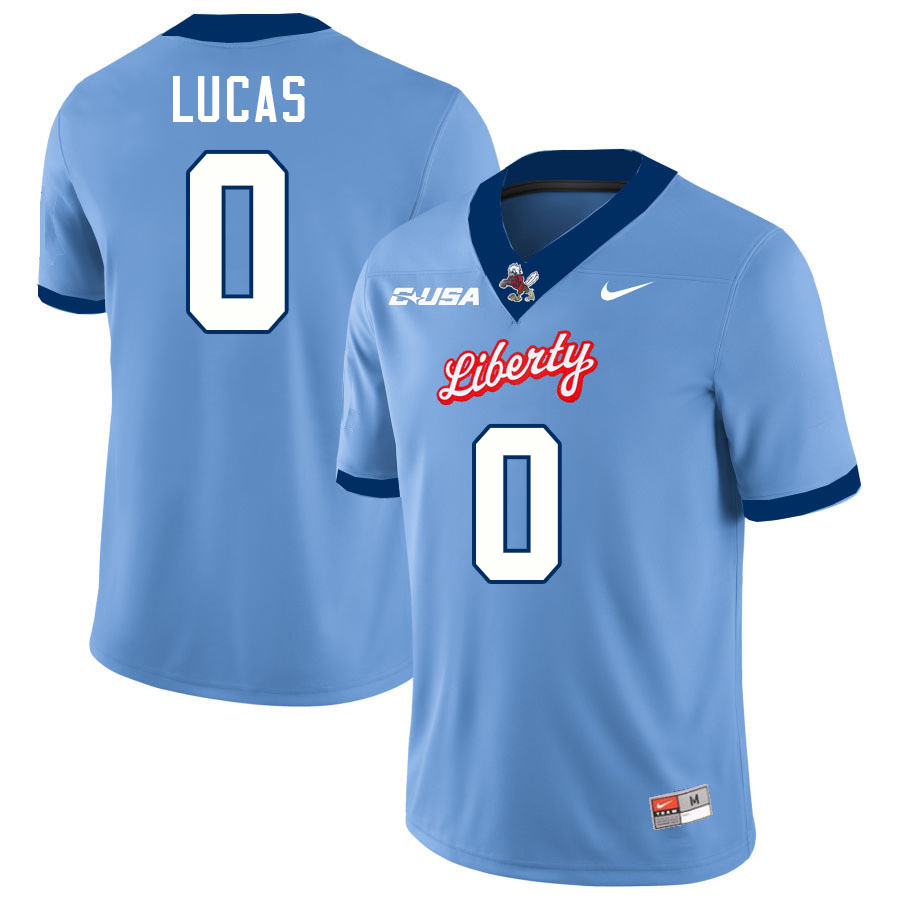 Liberty Flames #0 Billy Lucas College Football Jerseys Stitched-Light Blue